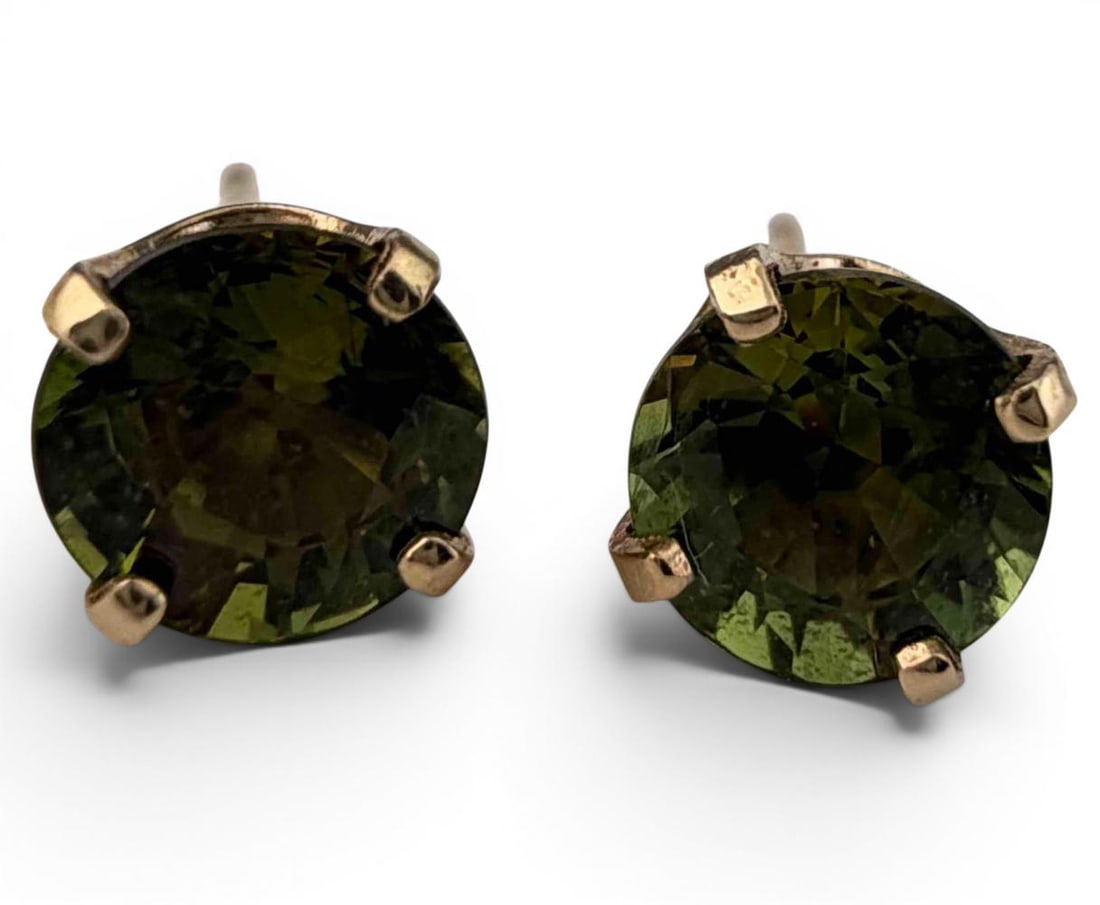 14K Gem Set Earrings - 6