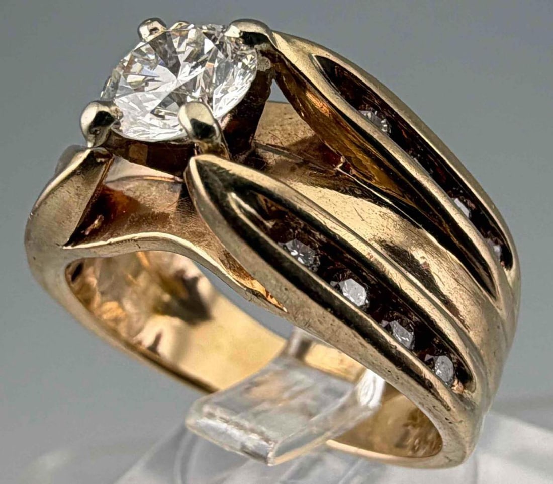 Vintage 14K Diamond Solitaire Ring - 2