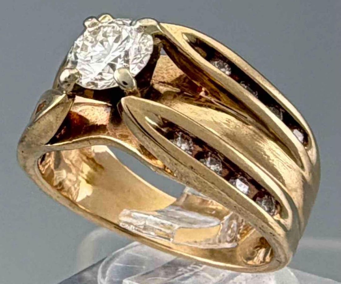 Vintage 14K Diamond Solitaire Ring - 3