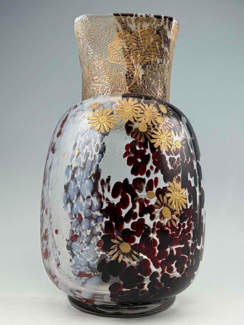 Ernest Baptiste Leveille (Attrib.) French Aesthetic Movement Art Glass Vase (1 of 14)