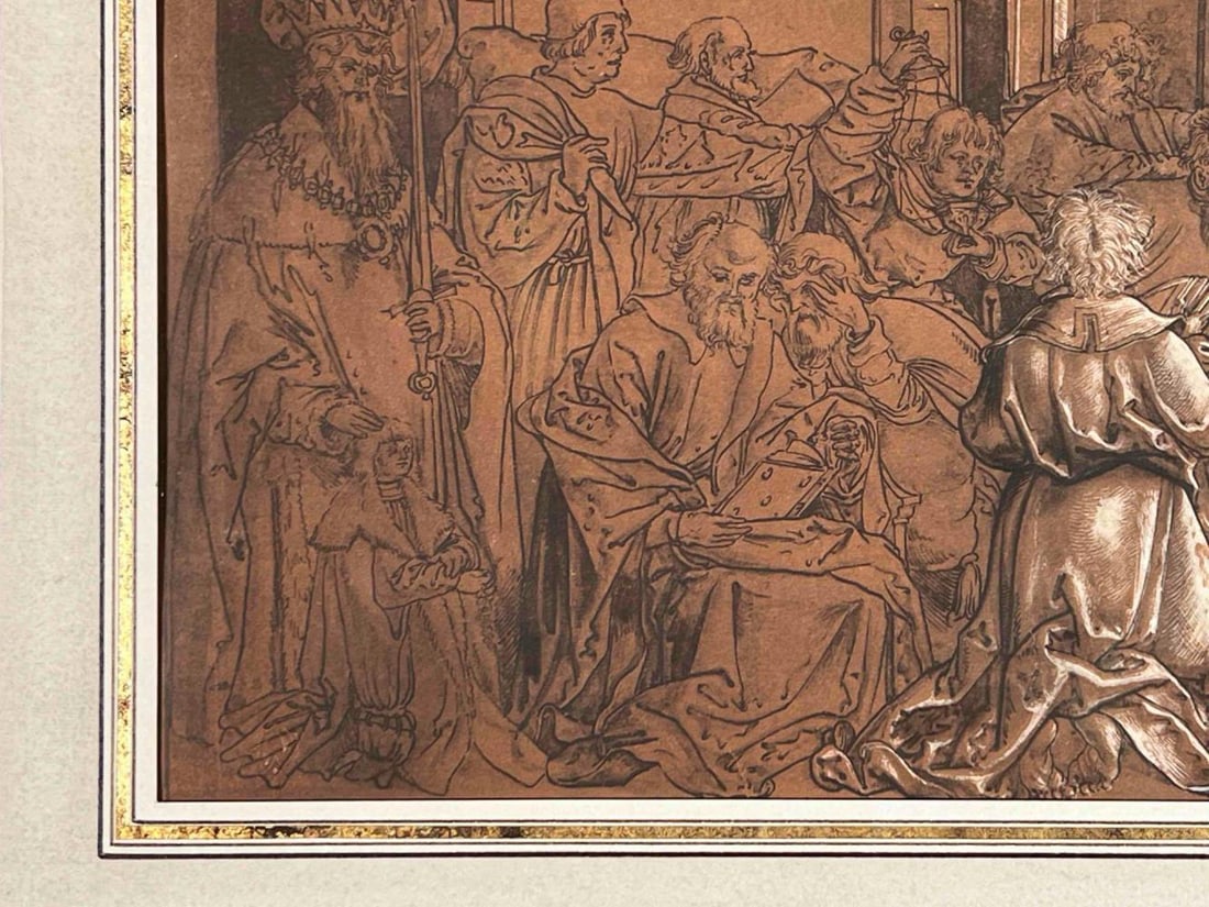 German Hand Painted Etching - 4
