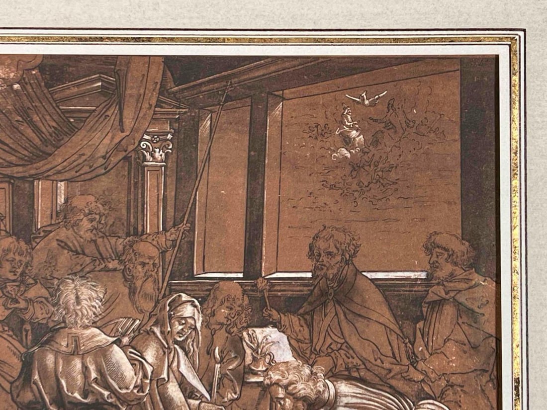 German Hand Painted Etching - 5