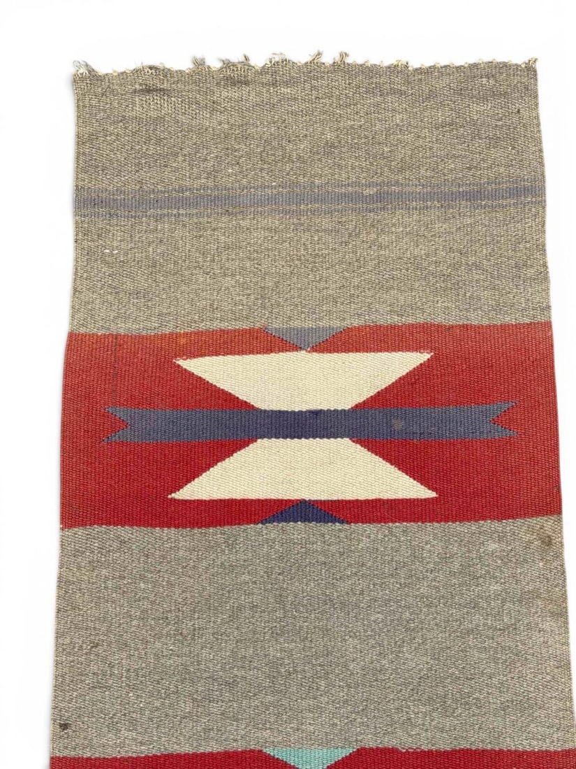 Older Mexican Wool Runner Rug - 3