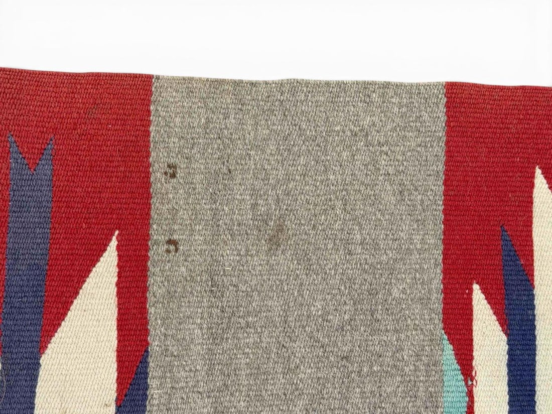 Older Mexican Wool Runner Rug - 6