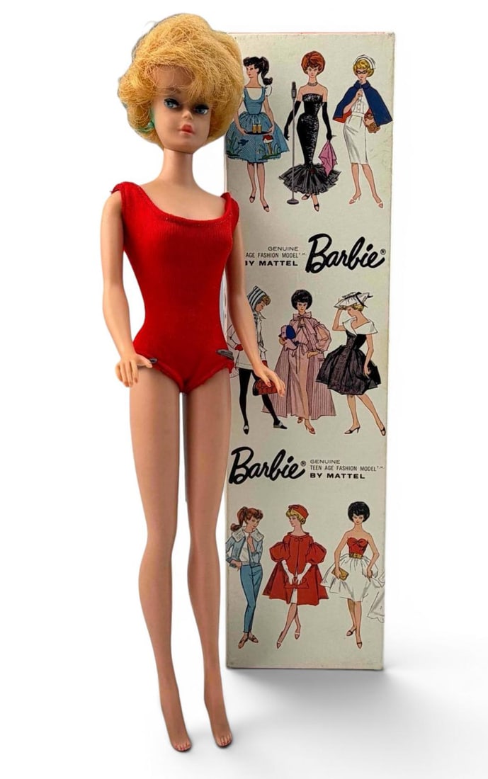 Early 1960s Blonde Bubble Cut Barbie Doll With Box (1 of 20)