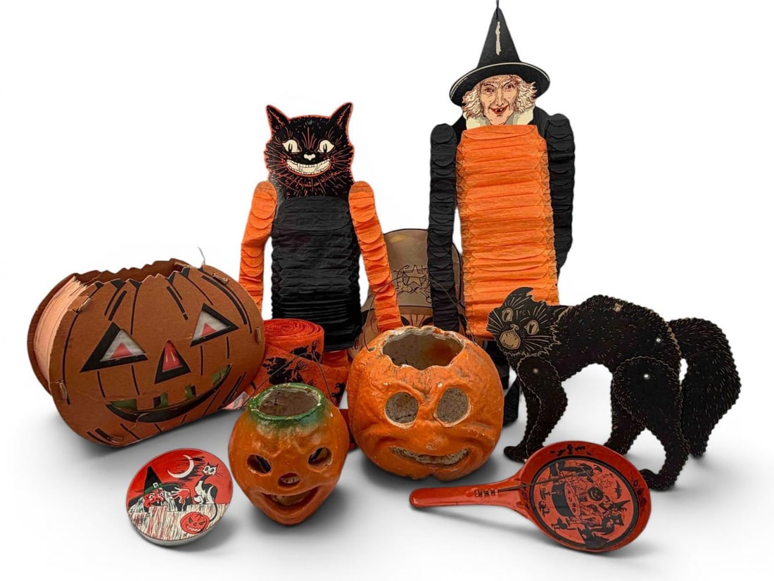 Lot Of Vintage Halloween Decorations & Lack O Lanterns (1 of 18)