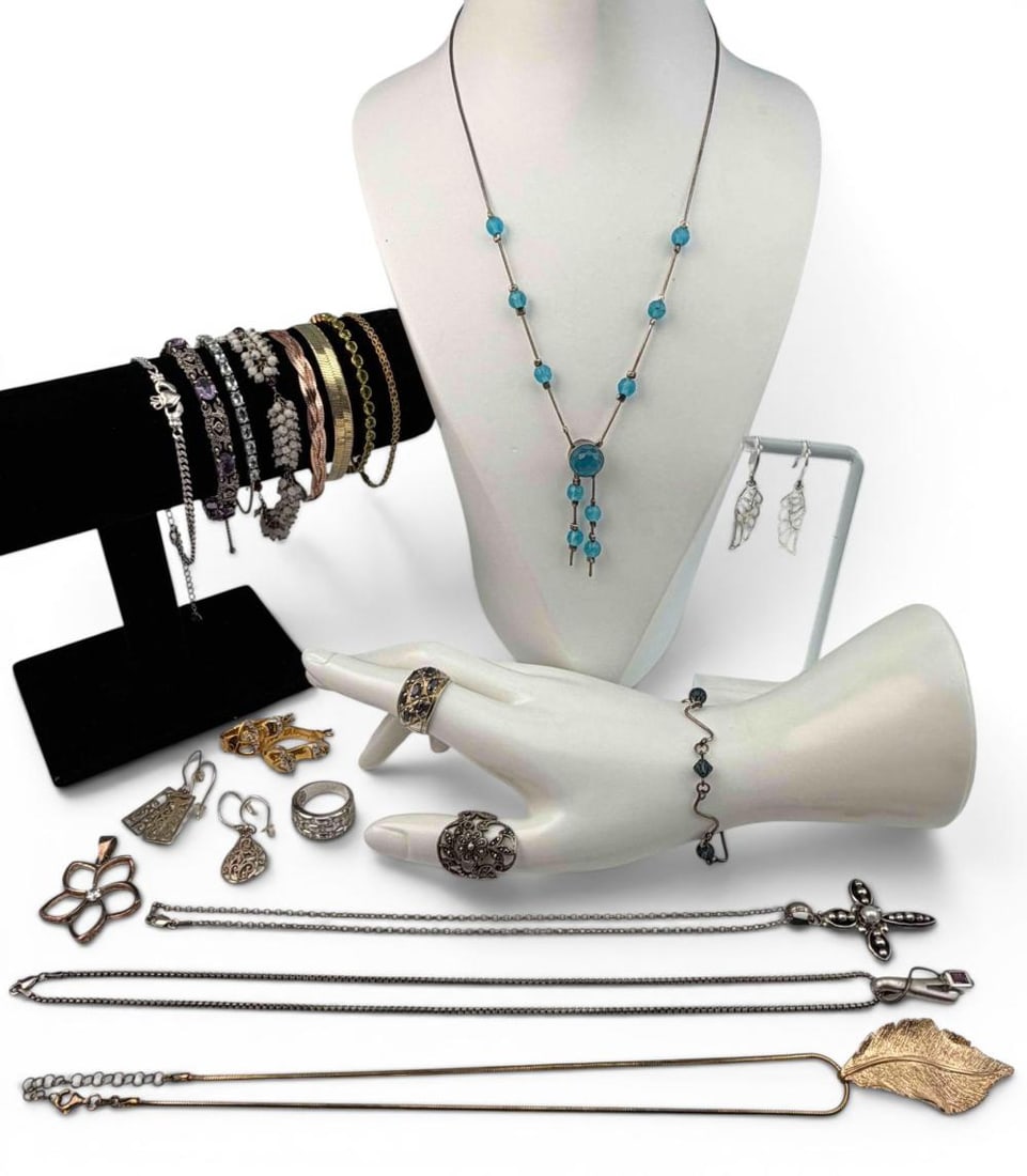 Grouping Of Sterling Silver & Vermeil Jewelry (1 of 20)