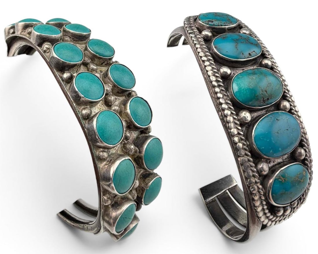 Two Sterling Silver Cuff Bracelets - 2