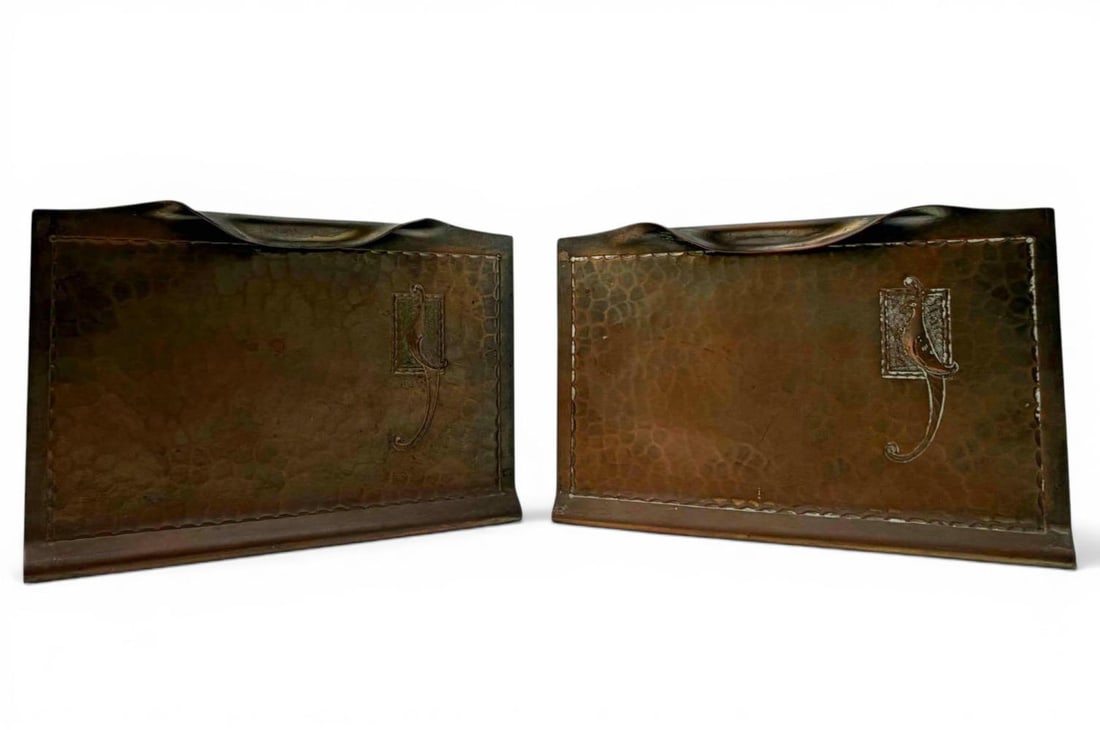 Roycroft Hammered Copper Bird Of Paradise Bookends (1 of 12)