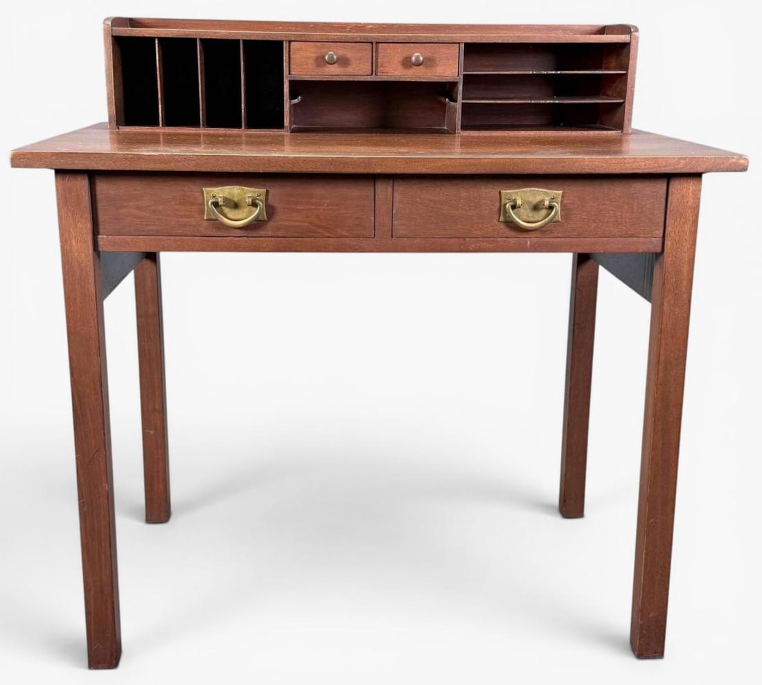 Mission Style Writing Desk, Manner Of Gustav Stickley (1 of 16)