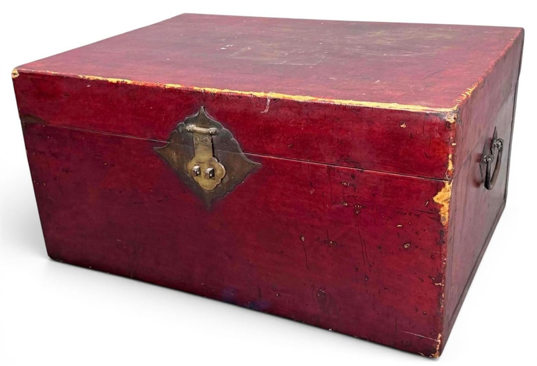 Asian Brass Mounted Storage Chest (1 of 10)