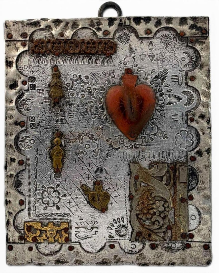 Carlos Inigo Robles, Mexican Milagros Plaque Or Altar Panel (1 of 9)