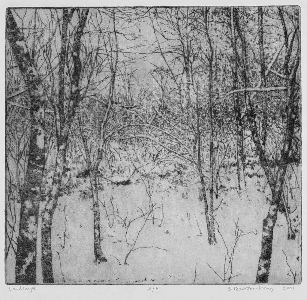 Gillian Pederson-Krag (American, b. 1938), Landscape, Signed Etching (1 of 10)