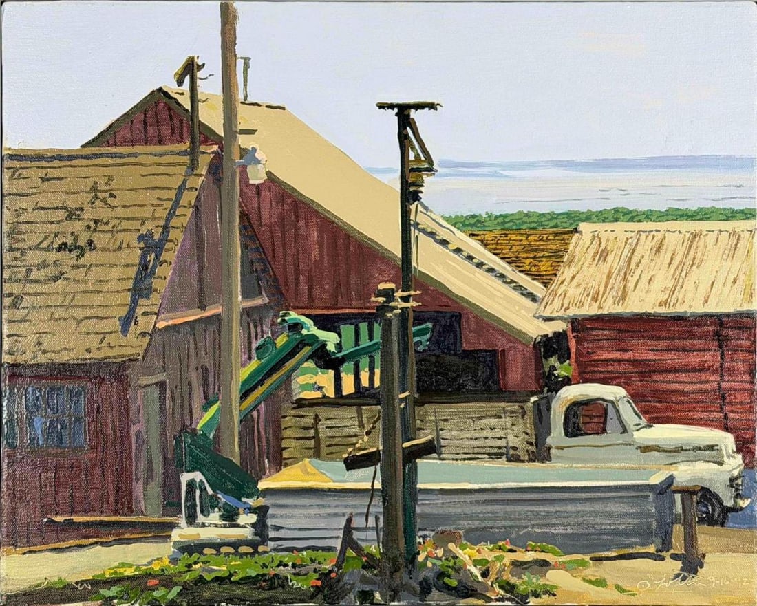 Peter Loftus (California, b. 1948), Barns: North Coast, Oil On Canvas (1 of 12)