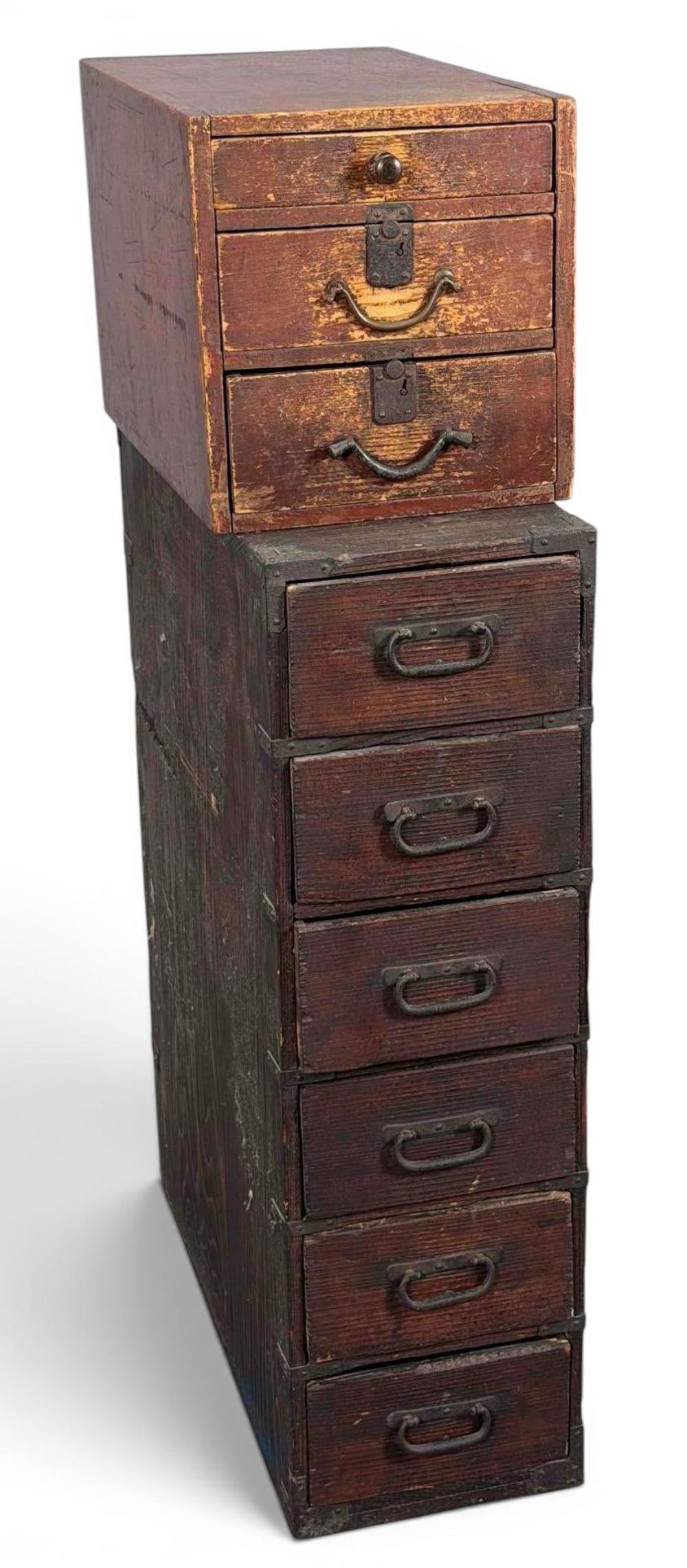 Two Antique Japanese Multi-Drawer Storage Chests (1 of 19)
