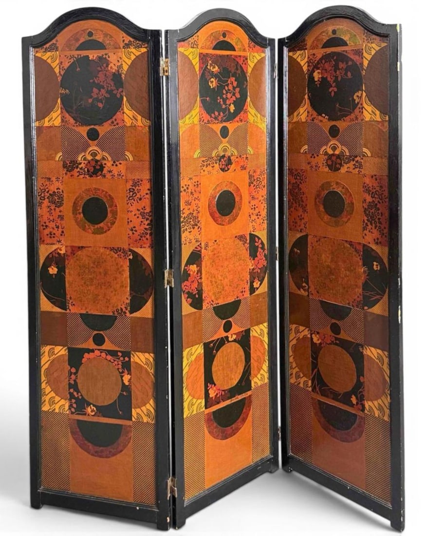 Japanese Three Panel Folding Screen (1 of 18)