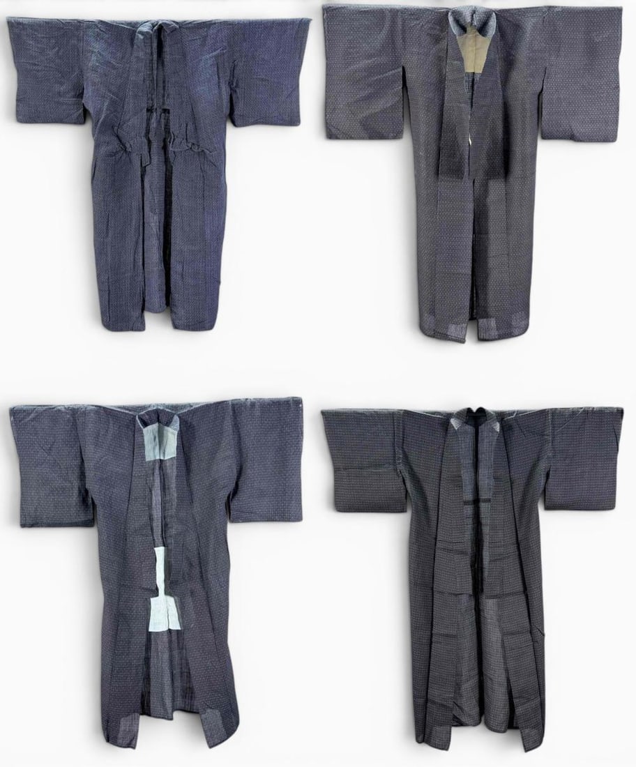 Grouping Of Four Japanese Kasuri Kimonos (1 of 20)
