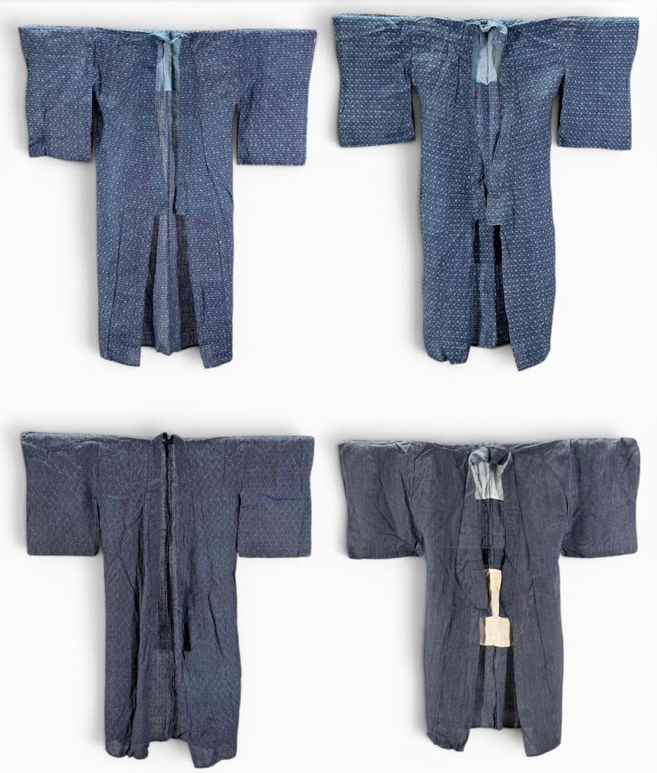 Grouping Of Four Japanese Kasuri Kimonos (1 of 20)