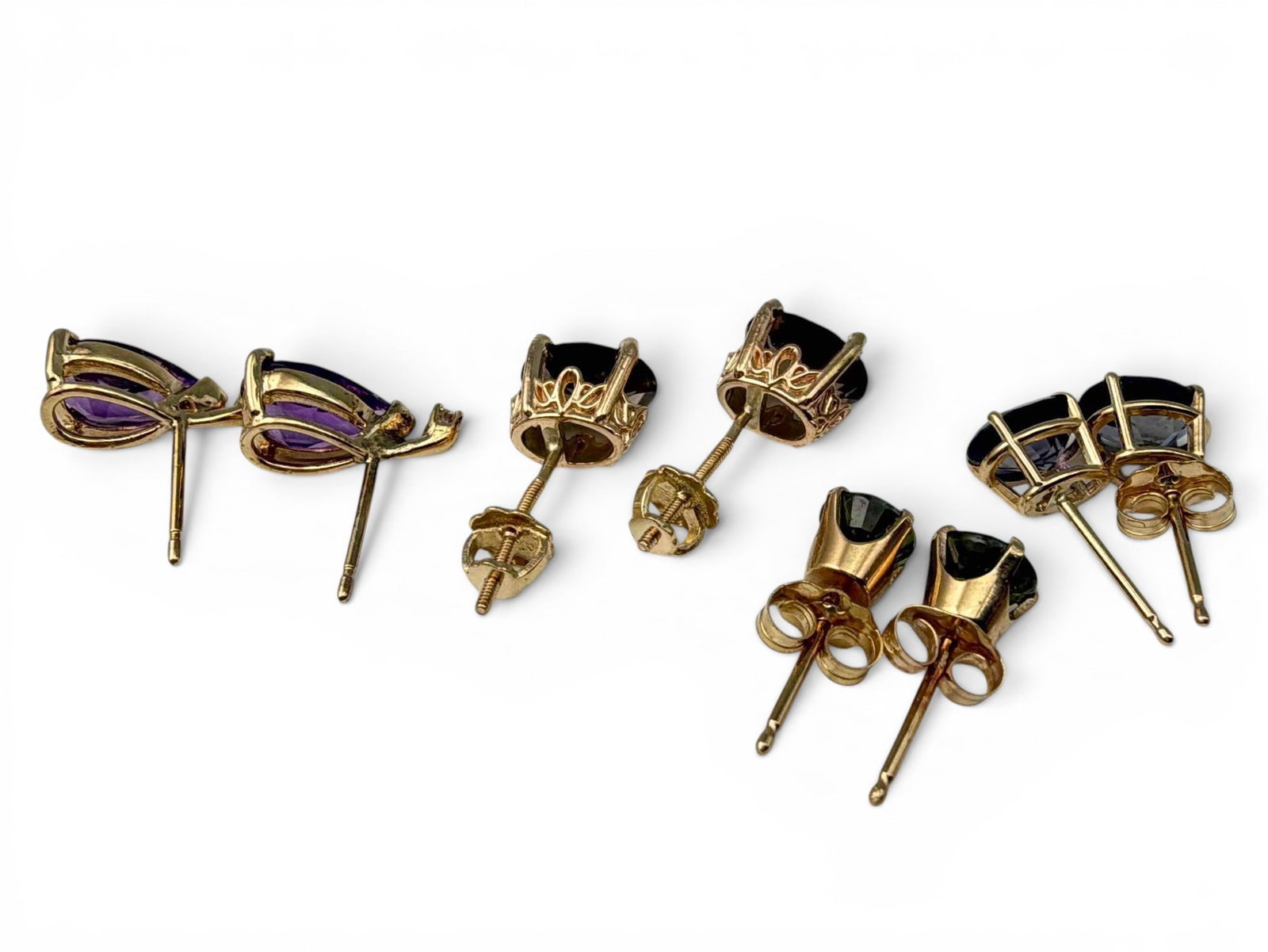 14K Gem Set Earrings - 10
