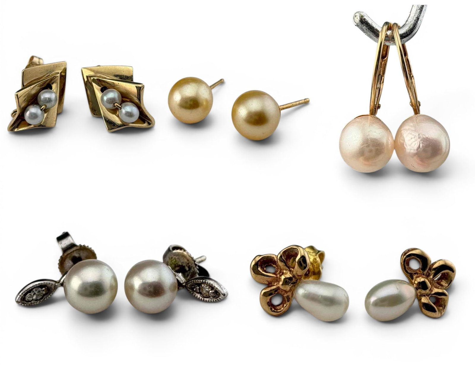 14K Gold Pearl Earrings (1 of 9)