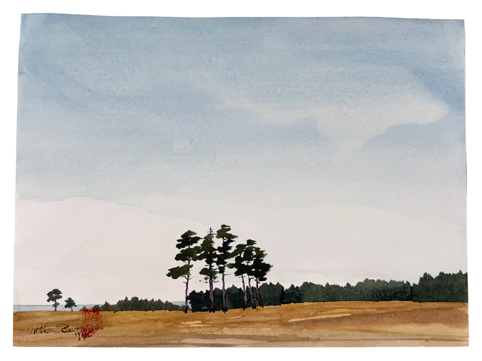 Wilder Mayo Bentley (American, 1928-2018) California Coastal Landscape, Watercolor On Paper (1 of 7)