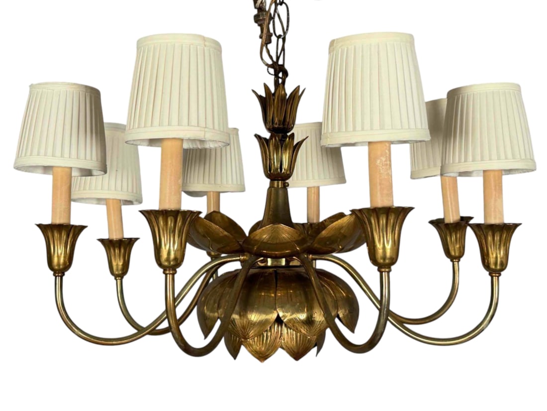 Manner Of Feldman Lighting Co. Hollywood Regency Lotus Chandelier (1 of 17)