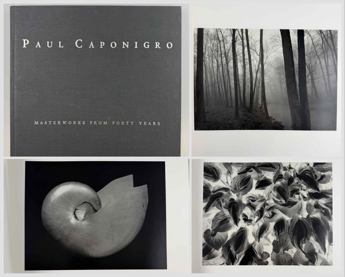 Paul Caponigro, Masterworks from Forty Years, Limited Edition: Paul Caponigro, Masterworks from Forty Years, Photography West Graphics, 1993. Numbered 217/600. With sleeve approximately 12.75H x 13.0W x 1.12D in.