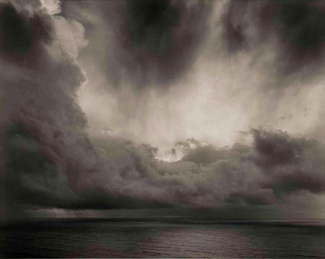 Mark Citret (American, b. 1949), Stormclouds Over The Pacific, Toned Gelatin Silver Print: Mark Citret (American, b. 1949), Stormclouds Over The Pacific, Toned Gelatin Silver Print on Vellum. Signed, titled, dated 1987, and editioned '5/32' in pencil in the margin. Accompanied by a group of