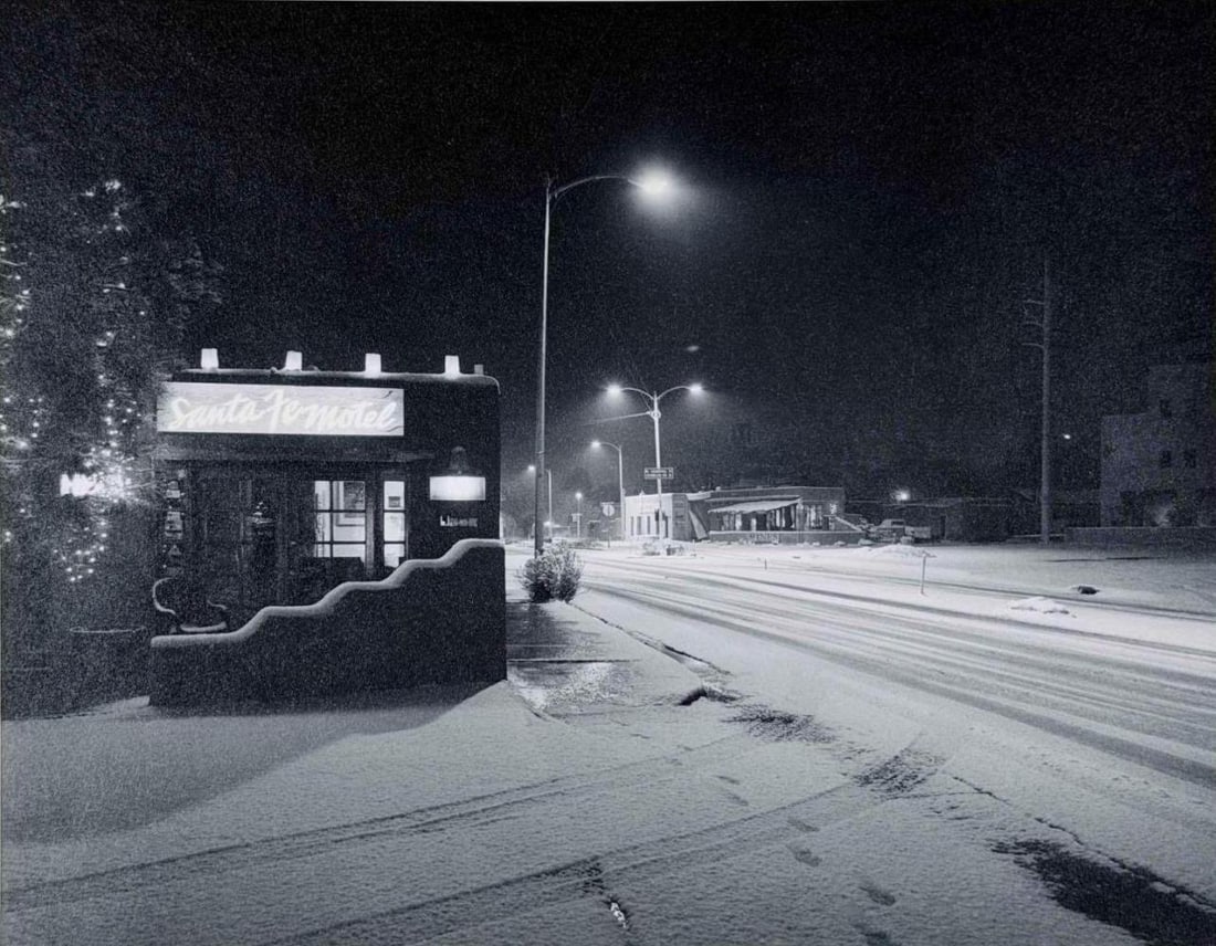 Mark Citret (American, b. 1949), Santa Fe Motel, Toned Gelatin Silver Print On Vellum: Mark Citret (American, b. 1949), Santa Fe Motel, Santa Fe, Toned Gelatin Silver Photographic Print on Vellum. Signed, titled, dated 1997, and editioned '1/45' in pencil in the margin. Mark Citret is a