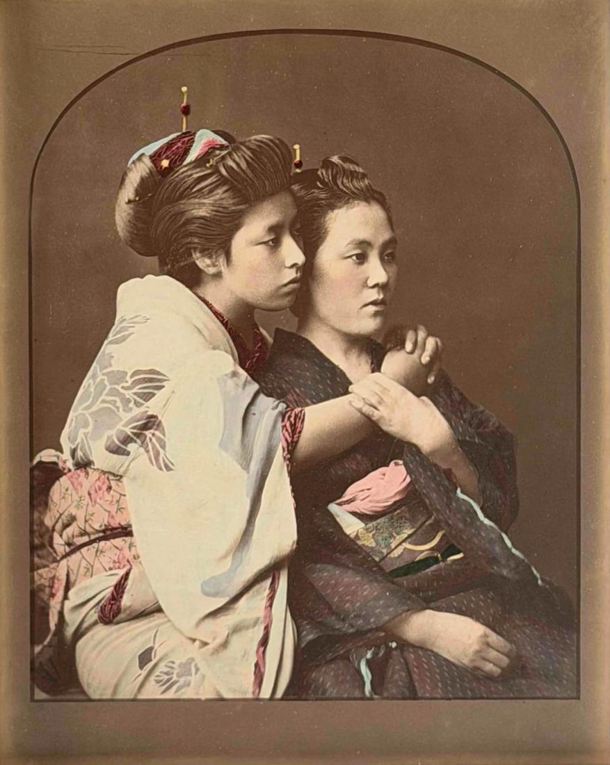 Attributed to Raimund von Stillfried (1839-1911), Two Women, Japanese Albumen Print, c. 1880 (1 of 7)