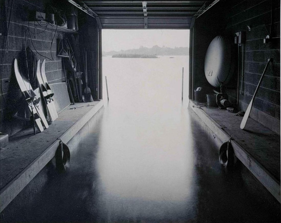 Mark Citret (American, b. 1949), Boathouse, Waterford, Michigan, Toned Gelatin Silver Print: Mark Citret (American, b. 1949), Boathouse, Waterford, Michigan, Toned Gelatin Silver Print on Vellum. Signed, titled, dated 1995, and editioned '5/45' in pencil in the margin. Mark Citret is a Califo