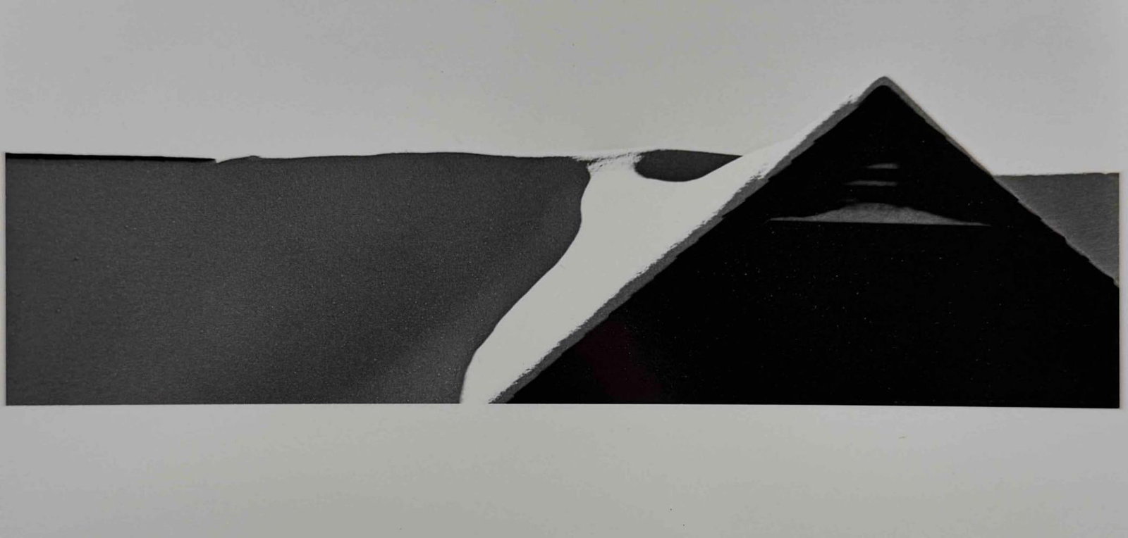 B.A. King (Canadian-American, 1934-2017), Geometric Roof, Gelatin Silver Print: B.A. King (1934-2017), Geometric Roof, Gelatin Silver Print. Pencil signed, titled, and dated 1968 on verso. Additionally signed on mat, now faint. B.A. King was a Canadian-born photographer known for