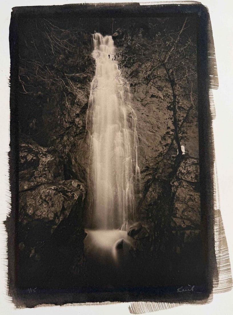 Kerik Kouklis (American, Contemporary) Bridal Veil Falls, Gum Bichromate Over Platinum Print (1 of 6)