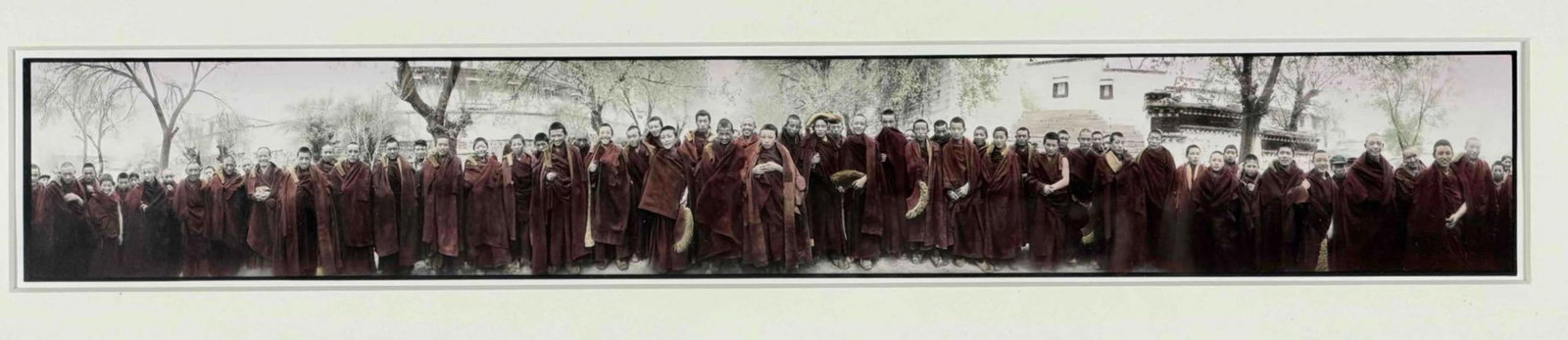 George C. Berticevich (California, 20th-21st C.), Monks Of Sera Monastery, 1985, Panoramic (1 of 7)