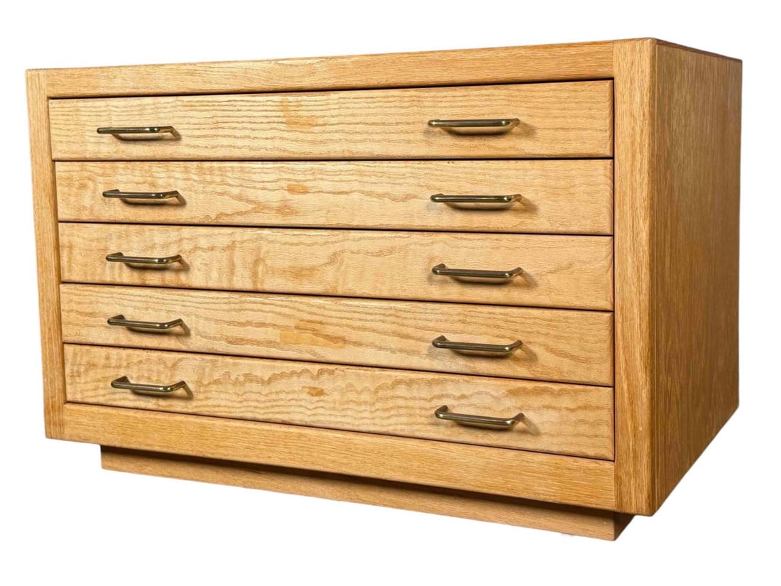 Mid-Century Modern Style Five Drawer Flat File Cabinet (1 of 8)