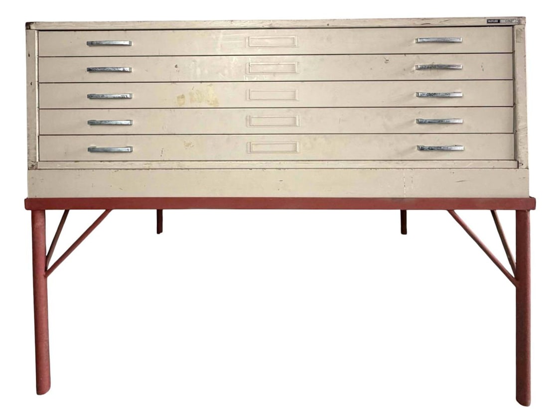 Large Mayline Flat File Cabinet On Stand (1 of 11)
