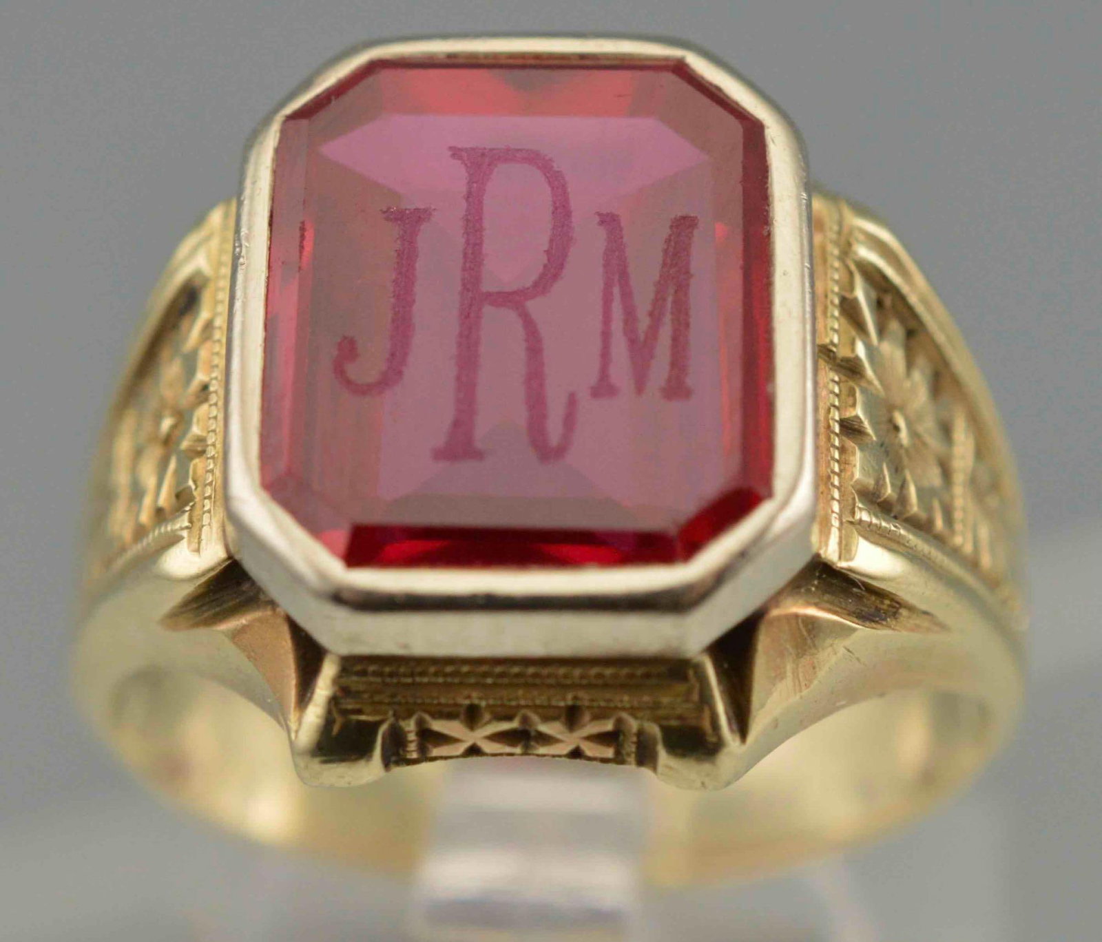 14K Ruby Signet Ring - 2