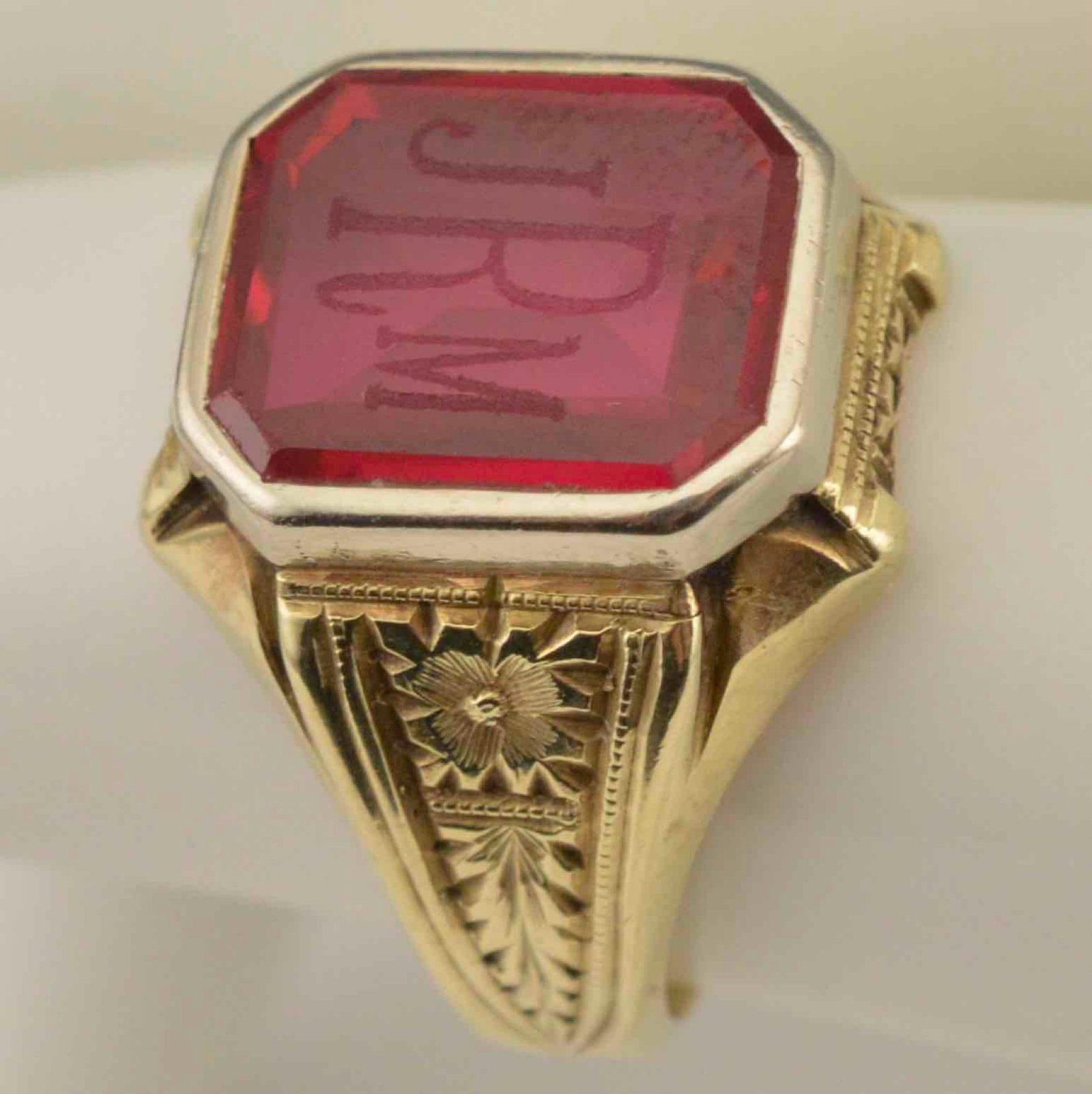 14K Ruby Signet Ring - 3