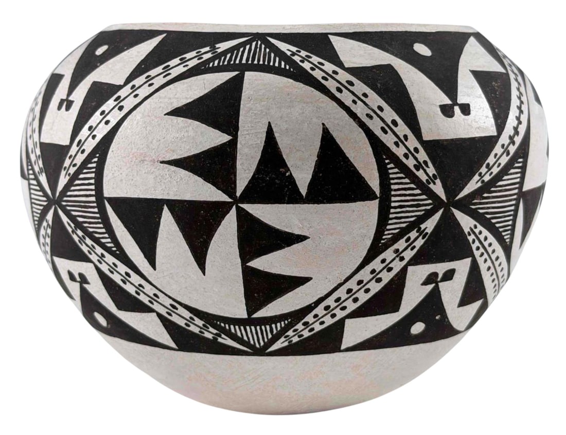 Marie Torivio, Acoma Pueblo Pottery Jar: Marie Torivio, Acoma Pueblo Pottery Jar. Signed "M. Torivio Acoma N.M." Approximately 4.62H x 6.5W in.