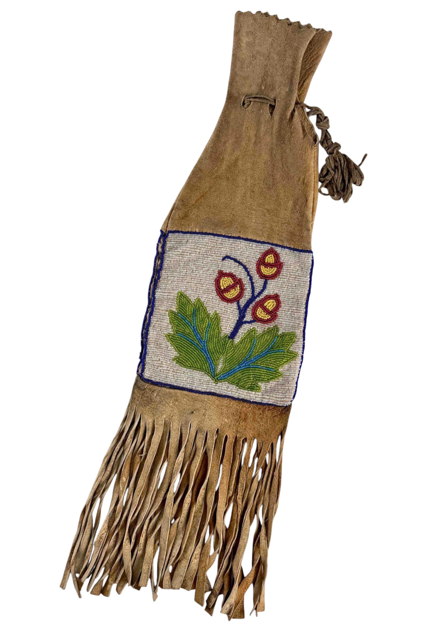 Native American Plains Beaded Hide Pipe Bag (1 of 9)