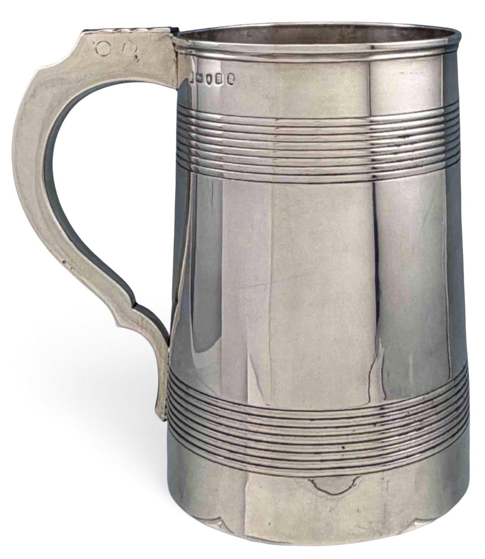 George III Sterling Silver Tankard: George III Sterling Silver Tankard, 650.0g. Marks for sterling, London, 1797-1798. Provenance: Purchased in England during World War II by an American lieutenant colonel while stationed there; thence 
