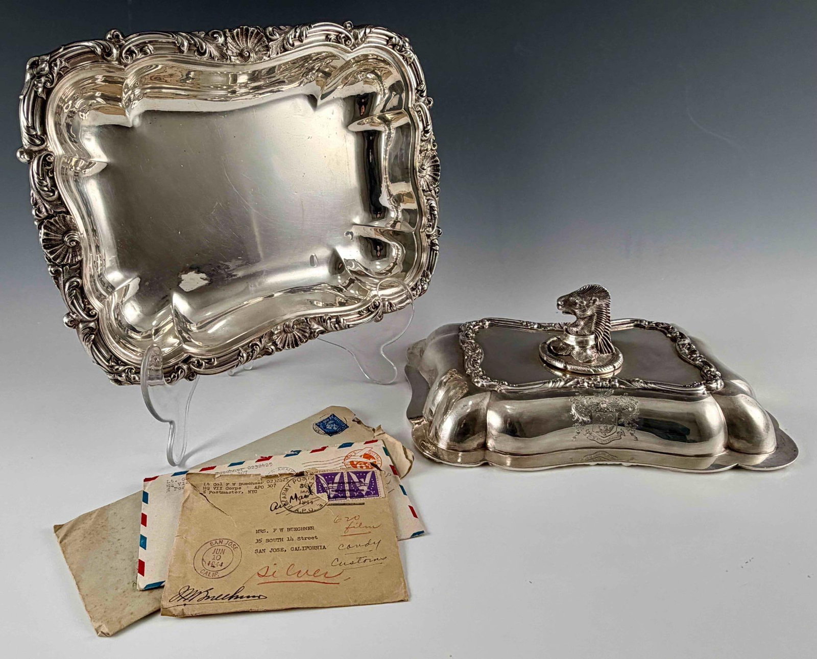 James Fray Irish Sterling Silver Covered Entrée Dish With Porcupine's-Head Finial - 2