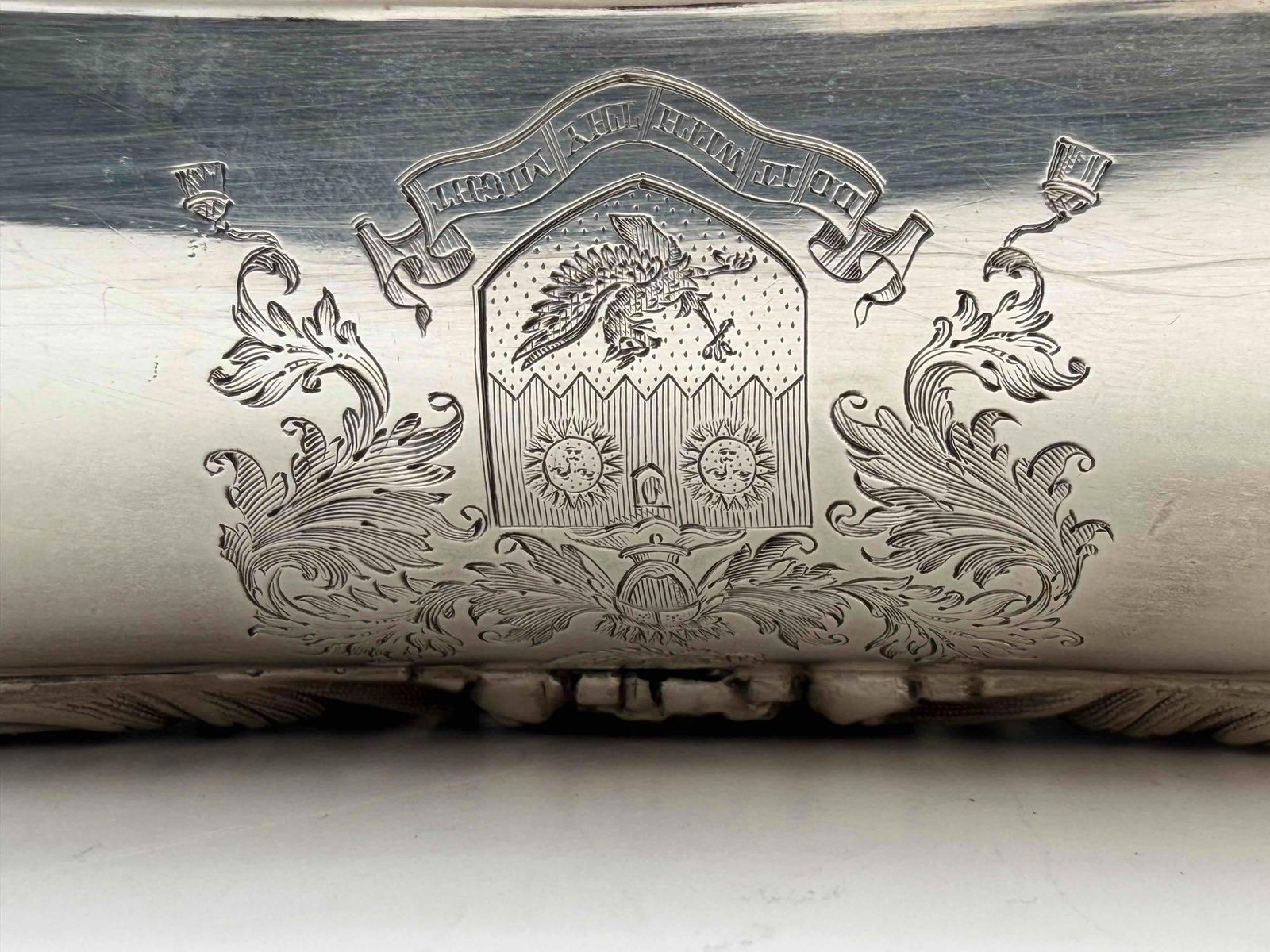 James Fray Irish Sterling Silver Covered Entrée Dish With Porcupine's-Head Finial - 8