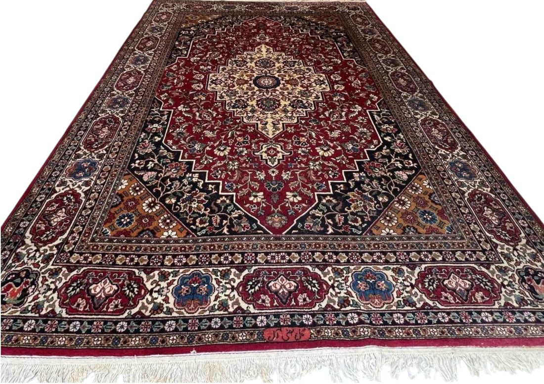 Red, Blue & Gold Persian Rug (1 of 20)