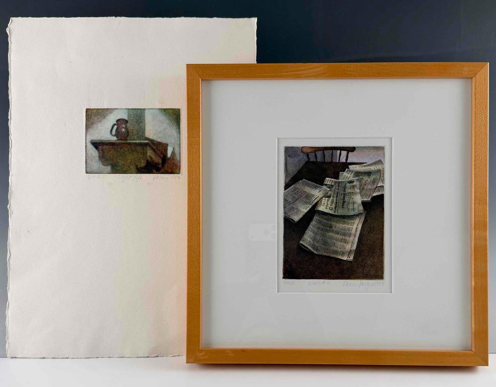 Darien Payne (American, 20th C.), Two Etchings (1 of 19)