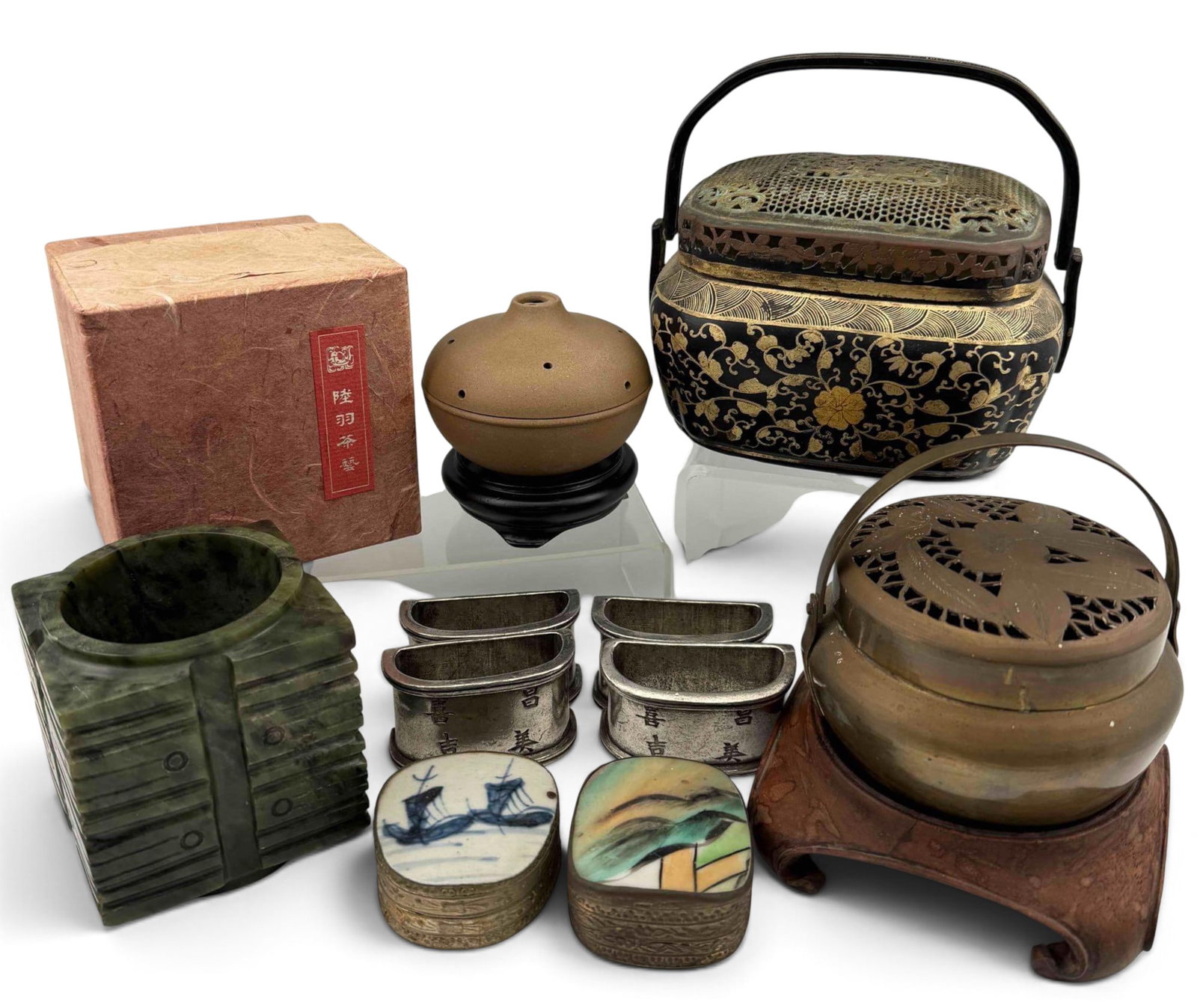 Grouping Of Asian Collectibles, Including Cong And Censers (1 of 20)
