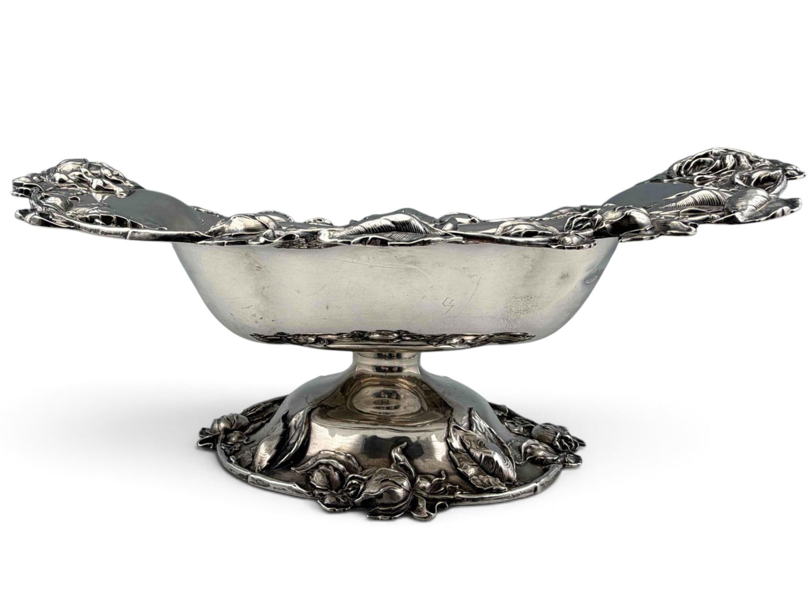 Sterling Silver Rose Pedestal Centerpiece Bowl, J.E. Caldwell & Co. (1 of 15)