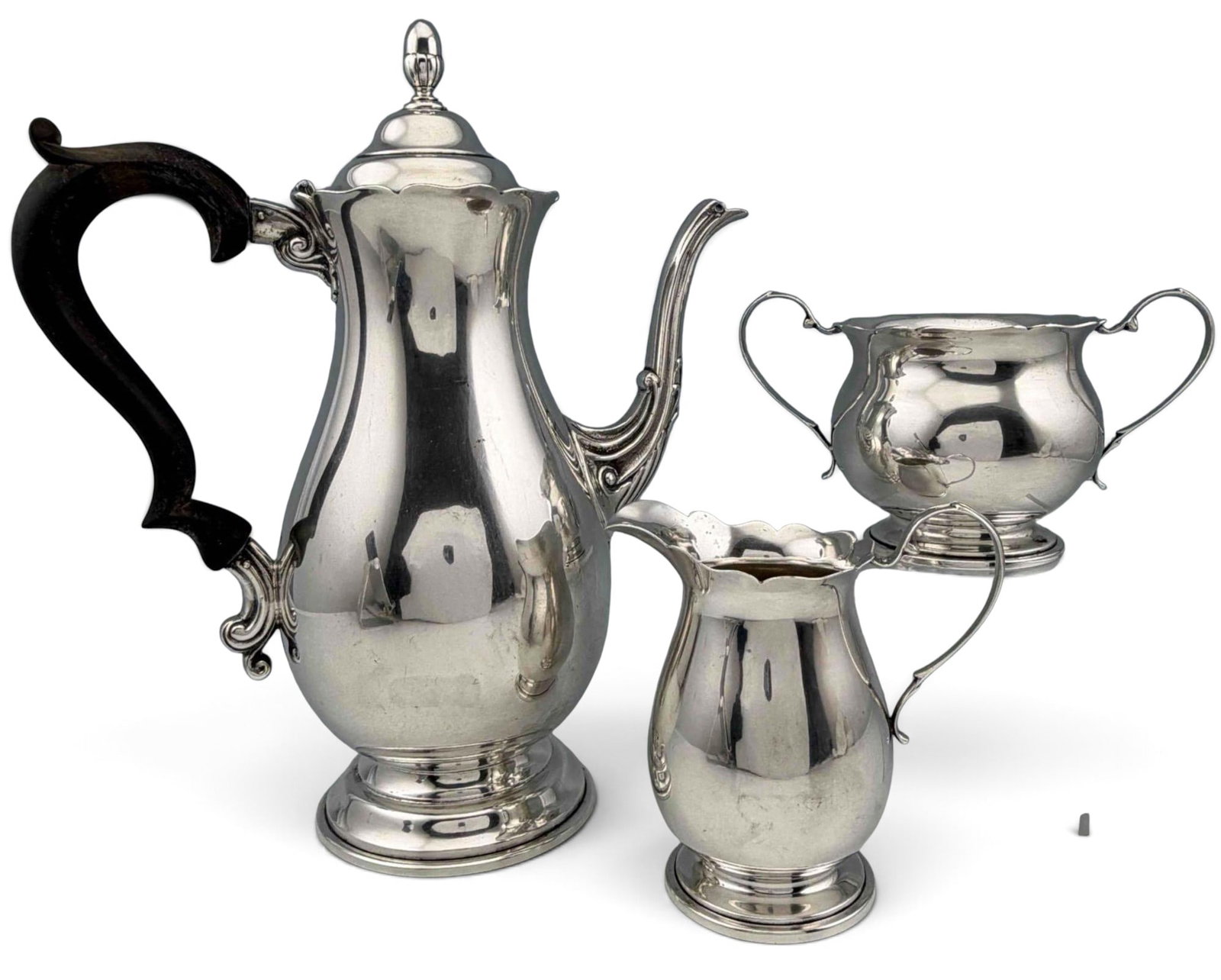 Three Piece Sterling Silver Tea Set (1 of 16)