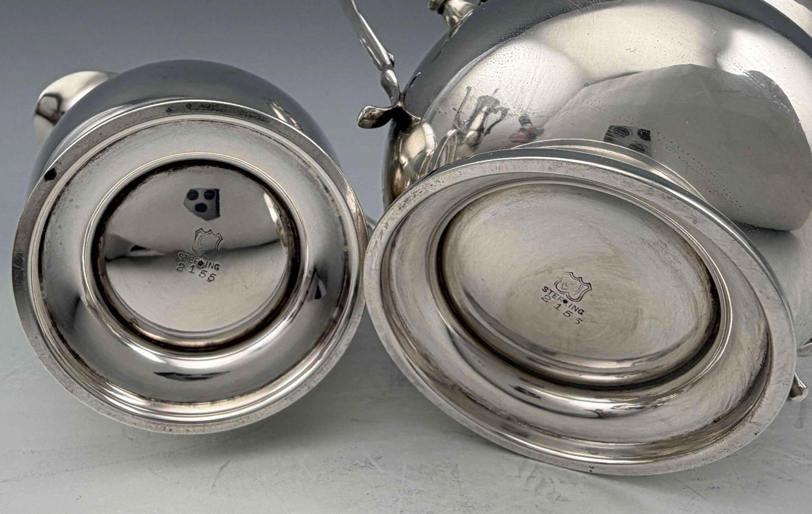 Three Piece Sterling Silver Tea Set - 7