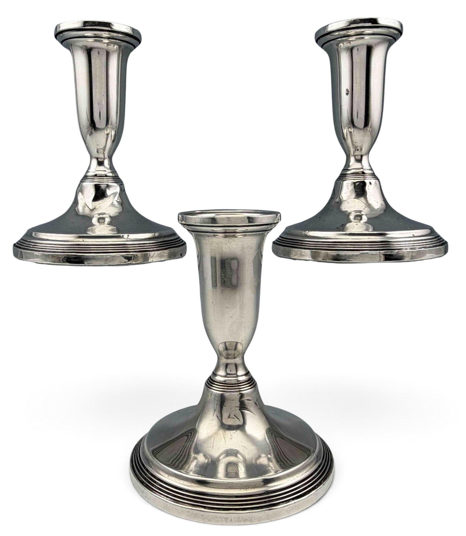 Three Sterling Silver Candlesticks (1 of 13)